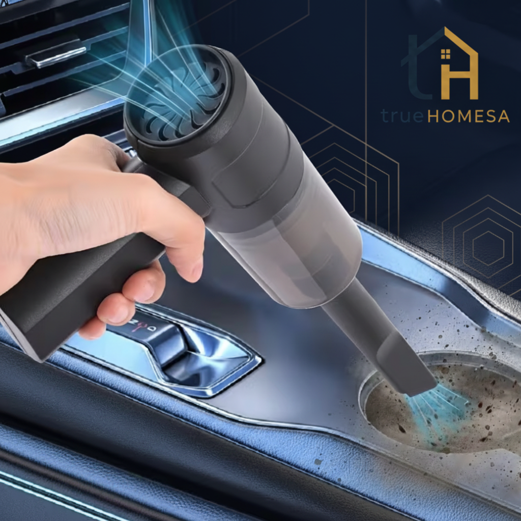 TrueHomeSA Cordless Handheld Car Vacuum - Navy & Gold Branded