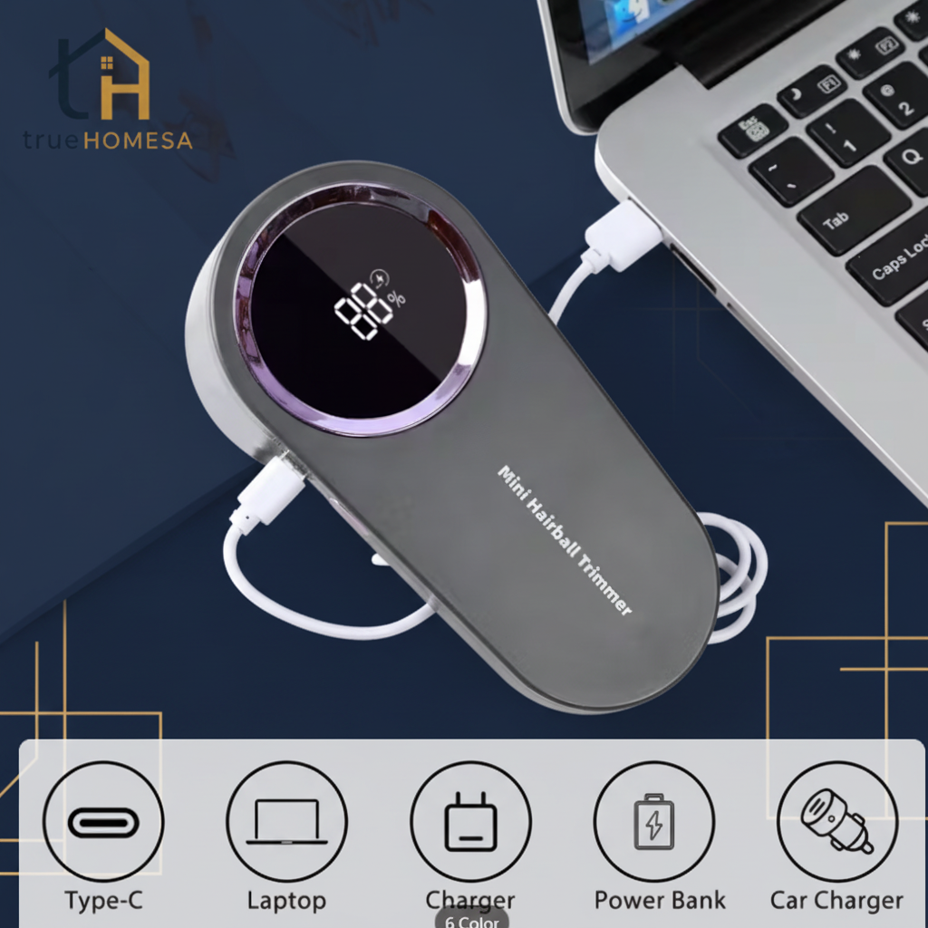 TrueHomeSA Lint Remover Charging - Navy & Gold