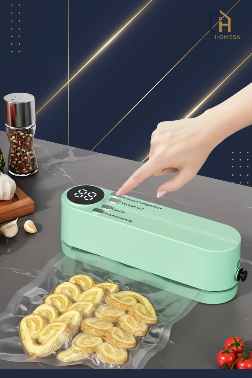 TrueHomeSA Vacuum Food Sealer - Navy & Gold Branded