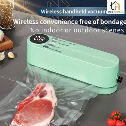 TrueHomeSA Vacuum Sealer - Wireless Handheld Navy & Gold